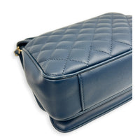 Lovely Square Shoulder Bag Blue in Lambskin, Gold hardware