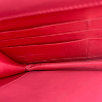 CC Wallet On Chain Pink in Lambskin, Silver hardware