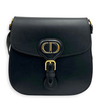 Bobby Frame Shoulder Bag Black in Calfskin, Gold hardware