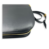 Bobby Frame Shoulder Bag Black in Calfskin, Gold hardware