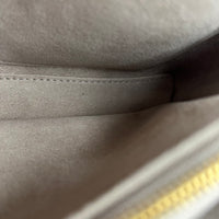 New Wave Shoulder Bag Beige in Calfskin, Gold hardware