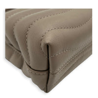 New Wave Shoulder Bag Beige in Calfskin, Gold hardware