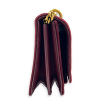 Sunset Shoulder Bag Burgundy in Velvet, Gold hardware