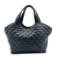 ICare Top Handle Bag Small Black in Lambskin, Gold hardware