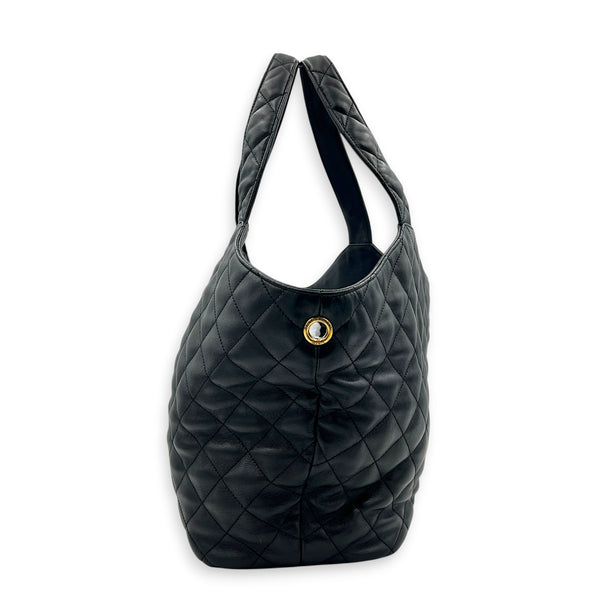 ICare Top Handle Bag Small Black in Lambskin, Gold hardware