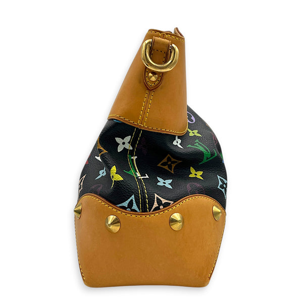 Judy Shoulder Bag Multi-colour in Coated Canvas, Gold hardware