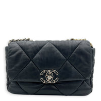 C19 Shoulder Bag Black in Lambskin, Mixed hardware
