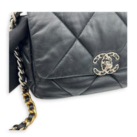 C19 Shoulder Bag Black in Lambskin, Mixed hardware