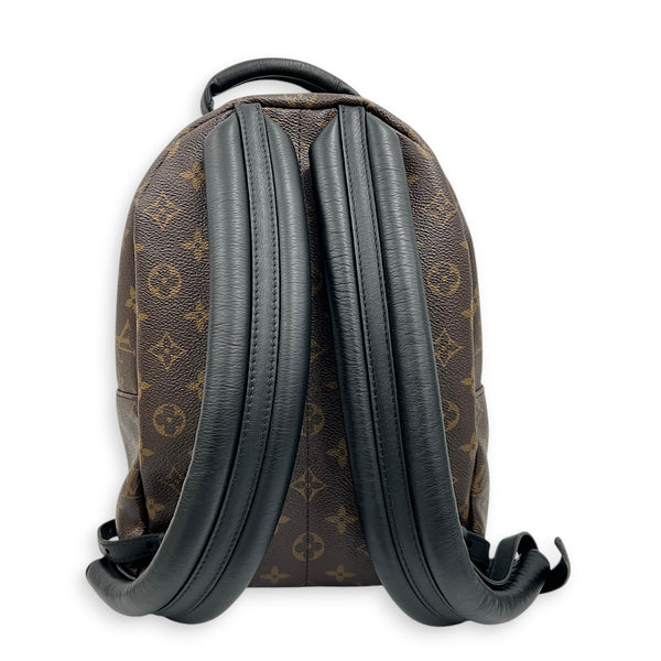 Palm Springs Backpack PM Brown in Monogram Coated Canvas, Gold hardware