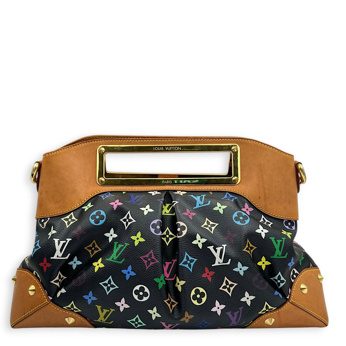 Judy Shoulder Bag Multi-colour in Monogram Coated Canvas, Gold hardware