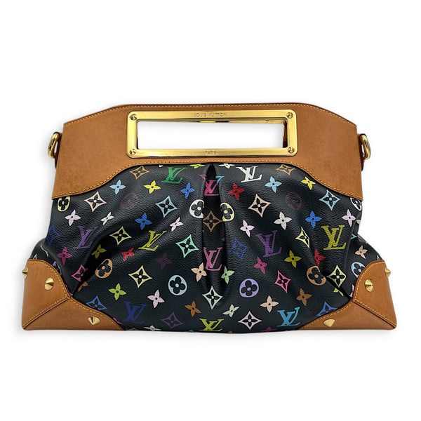 Judy Shoulder Bag Multi-colour in Monogram Coated Canvas, Gold hardware