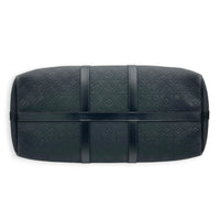 Keepall Bandouliere 50 Black Top Handle Bag in Taurillon Leather, Black hardware