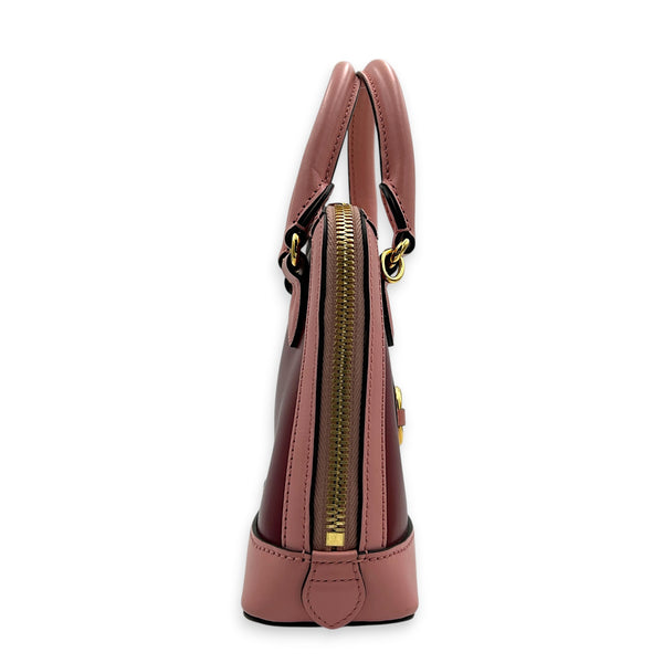 Horsebit 1955 Top Handle Bag Red in Calfskin, Gold hardware