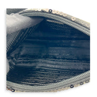 Re-Edition 2000 Shoulder Bag Black in Sequins, Silver hardware