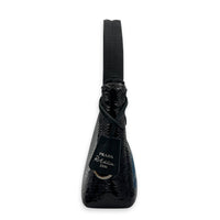 Re-Edition 2000 Shoulder Bag Black in Sequins, Silver hardware