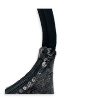 Re-Edition 2000 Shoulder Bag Black in Sequins, Silver hardware