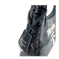 Re-Edition 2000 Shoulder Bag Black in Sequins, Silver hardware