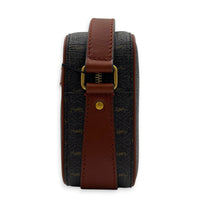 Le Monogram Shoulder Bag Brown in Coated Canvas, Gold hardware