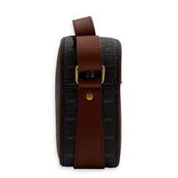 Le Monogram Shoulder Bag Brown in Coated Canvas, Gold hardware
