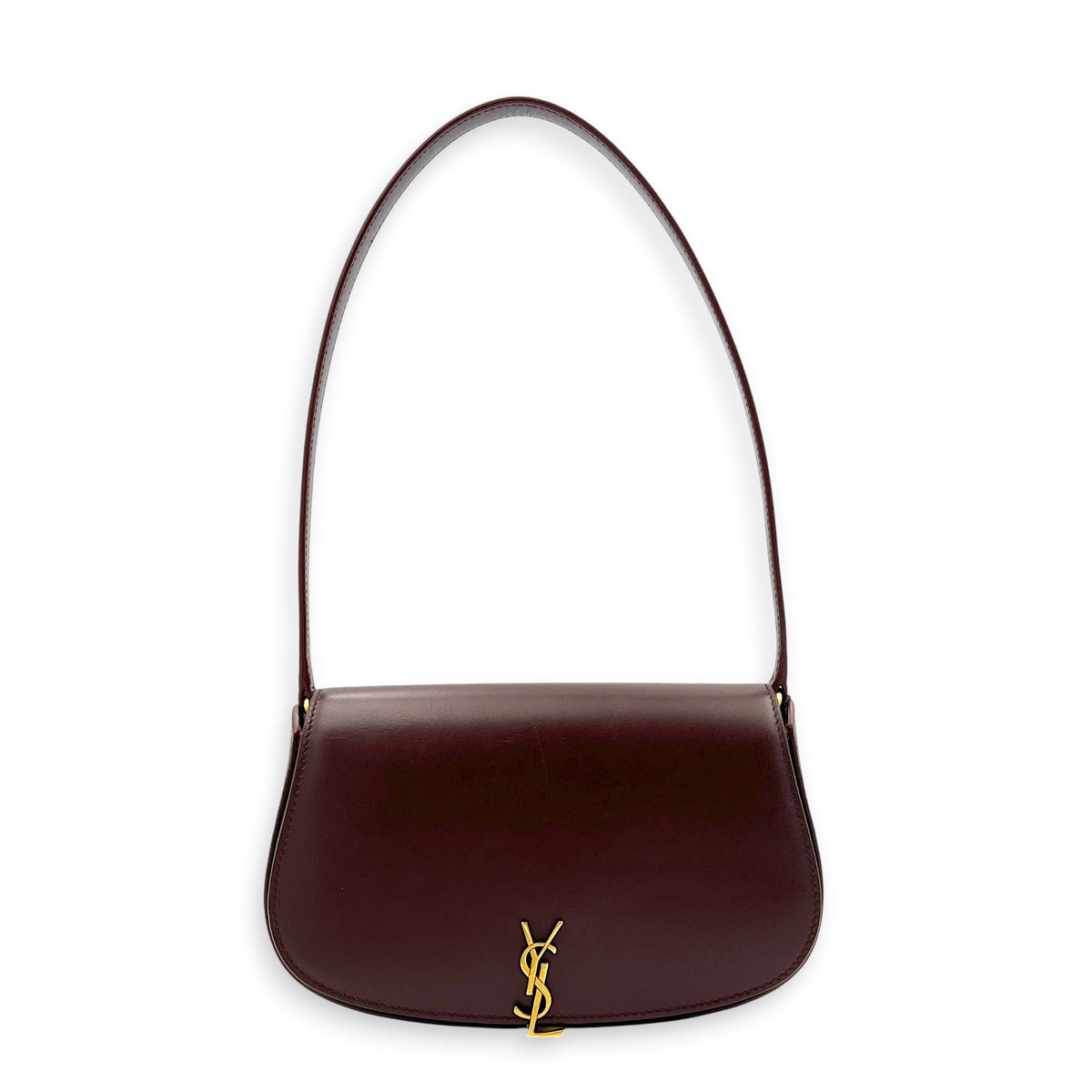 Voltaire Shoulder Bag Red in Calfskin, Gold hardware