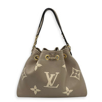 Bundle Bucket Bag Beige in Empreinte Leather, Gold hardware