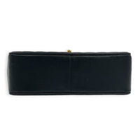 CC Vintage Chevron Envelope Flap Shoulder Bag Black in Lambskin, Gold hardware