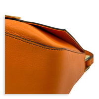 Mamma Forever Baguette Orange Shoulder Bag in Calfskin, Gold hardware