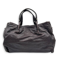 2.55 Top Handle Bag Brown in Caviar Leather, Silver hardware