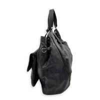 2.55 Top Handle Bag Brown in Caviar Leather, Silver hardware