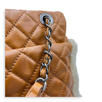 Paris-Salzburg CC Backpack Brown in Shearling, Ruthenium hardware