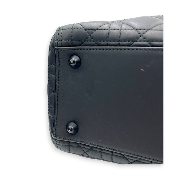 Lady Dior Top Handle Bag Black in Lambskin, Black hardware