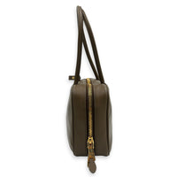 Beau Brown Top Handle Bag in Lambskin, Gold hardware
