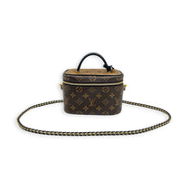 Vanity Top Handle Bag Brown in Monogram Coated Canvas, Gold hardware