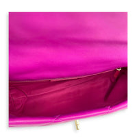 CC Thick Chain Single Flap Shoulder Bag Purple in Lambskin, Gold hardware