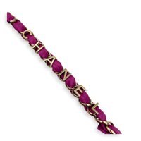 CC Thick Chain Single Flap Shoulder Bag Purple in Lambskin, Gold hardware