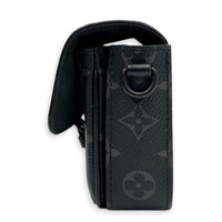 Montsouris Wearable Wallet Shoulder Bag Black in Monogram Coated Canvas, Black hardware