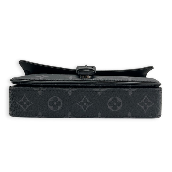 Montsouris Wearable Wallet Shoulder Bag Black in Monogram Coated Canvas, Black hardware