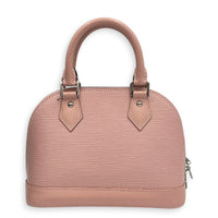 Alma Top Handle Bag Pink in Epi Leather, Silver hardware