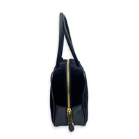 Beau Shoulder Bag Blue in Corduroy, Gold hardware