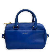 Duffle Toy Top Handle Bag Blue in Calfskin, Gold hardware