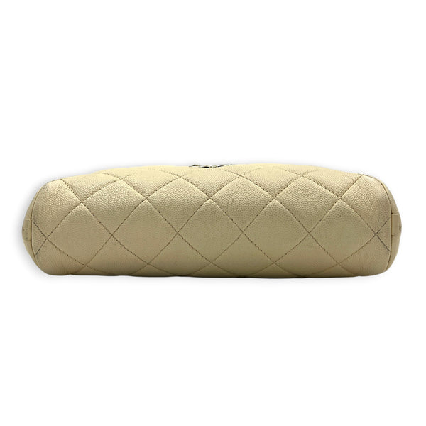 CC Camera Shoulder Bag Beige in Caviar Leather, Gold hardware