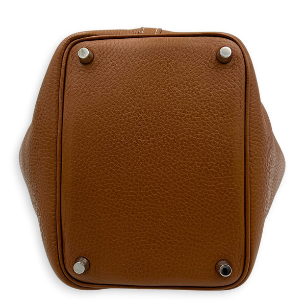 Picotin 18 Gold Top Handle Bag in Clemence, Palladium hardware