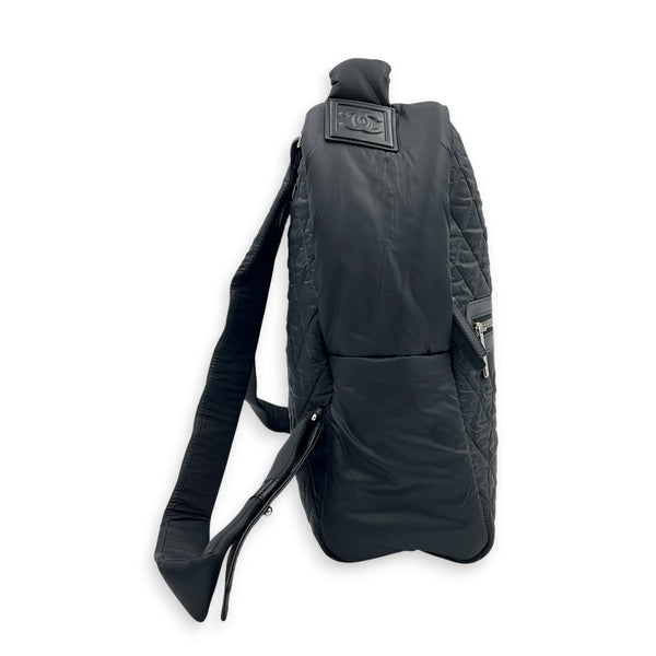 Coco Cocoon Backpack Black in Nylon, Silver hardware