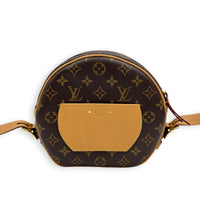 Boite a Chapeau MM Brown Shoulder Bag in Monogram Coated Canvas, Gold hardware