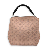 Mahina Babylon Shoulder Bag Pink in Calfskin, Silver hardware
