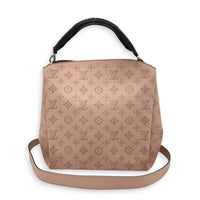 Mahina Babylon Shoulder Bag Pink in Calfskin, Silver hardware