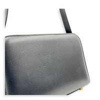 Reverse Satchel Shoulder Bag Black in Calfskin, Gold hardware