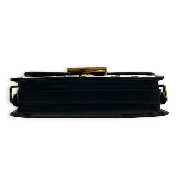 Miss Dior Graffiti Shoulder Bag Black in Calfskin, Gold hardware