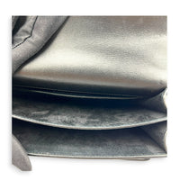 Sunset Black Shoulder Bag in Calfskin, Silver hardware
