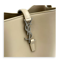 Le 37 Top Handle Bag Beige in Calfskin, Silver hardware